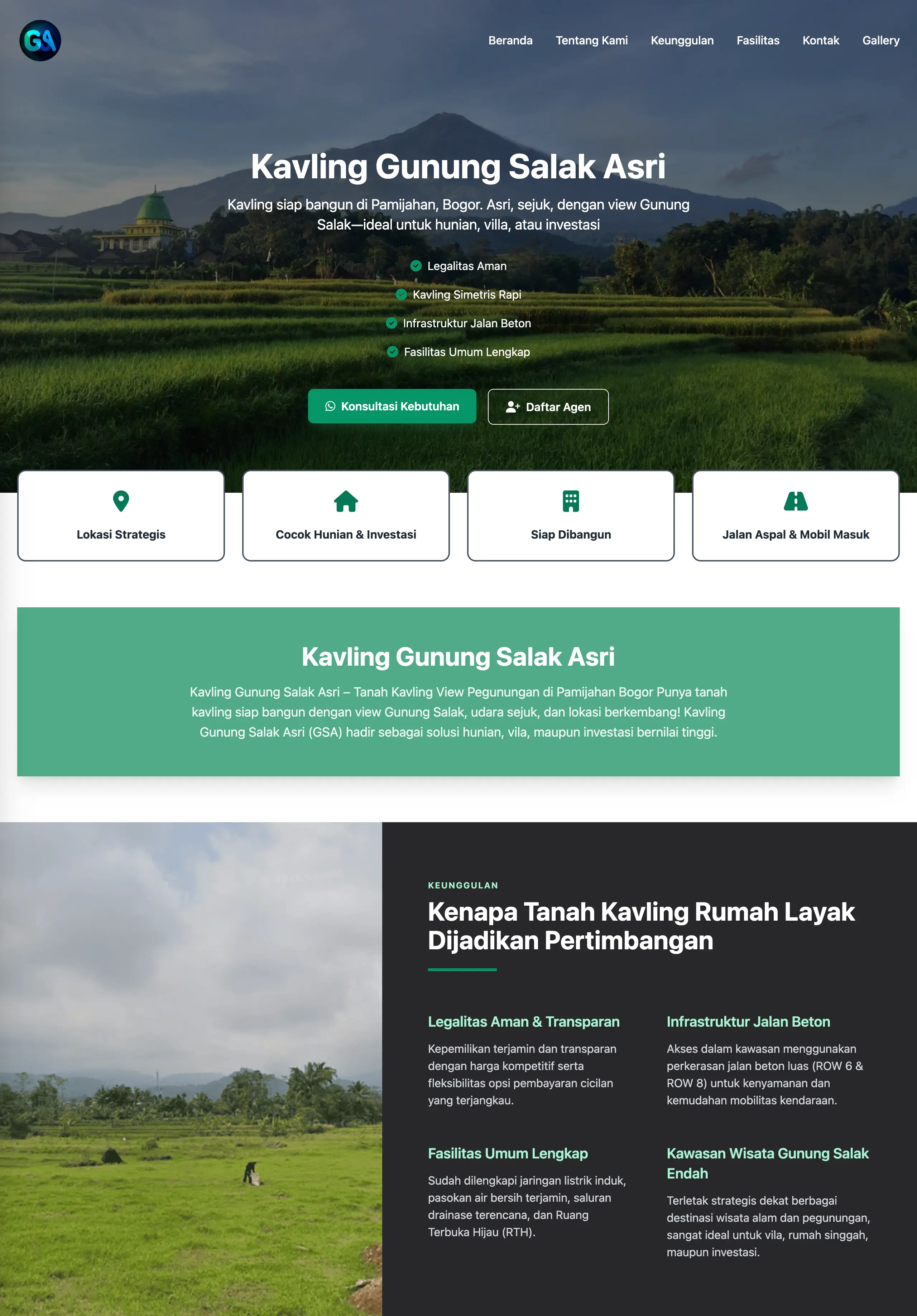 Preview Landing Page Website Properti
