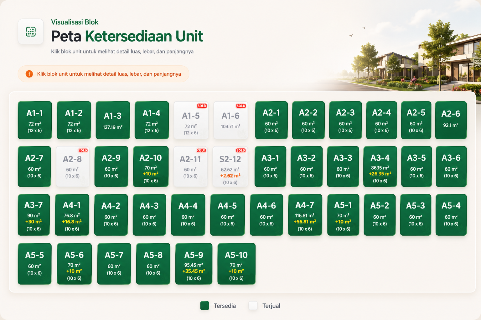 Preview Tambahan Fitur Visualisasi Blok Lahan & Siteplan Interaktif