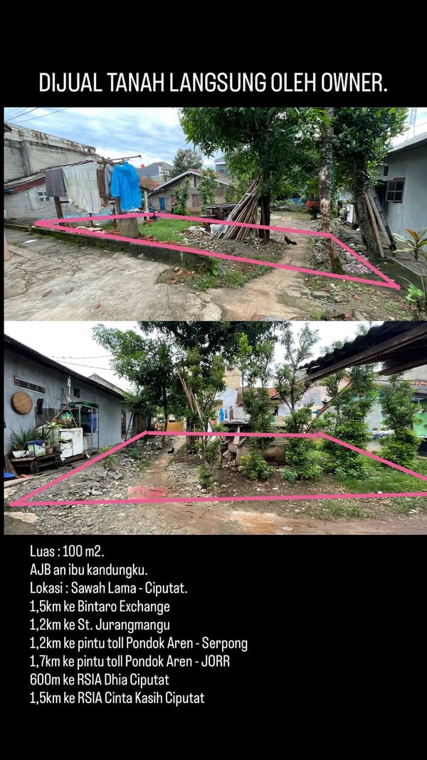 Tanah Ciputat Sawah Lama