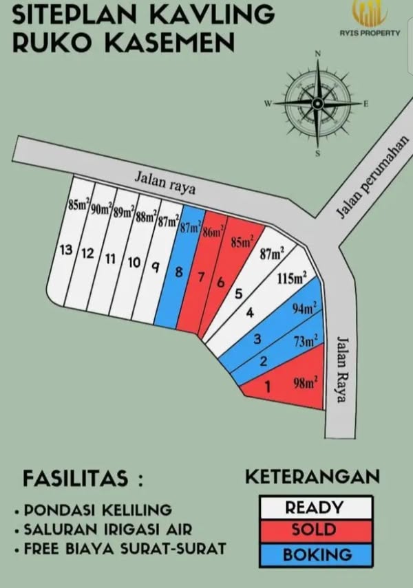 Dijual Jual Tanah Kavling Murah Nempel Jalan Raya di Serang