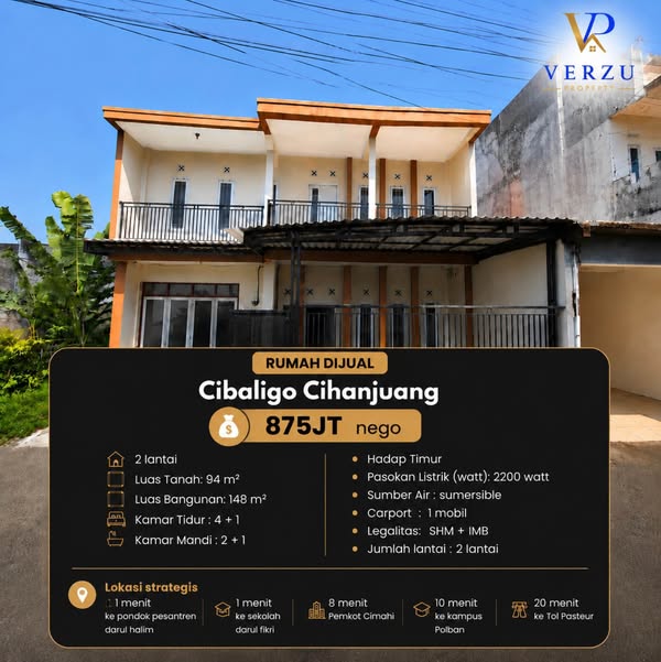 Dijual Jual Rumah 2 Lantai Murah 5 Kamar Strategis