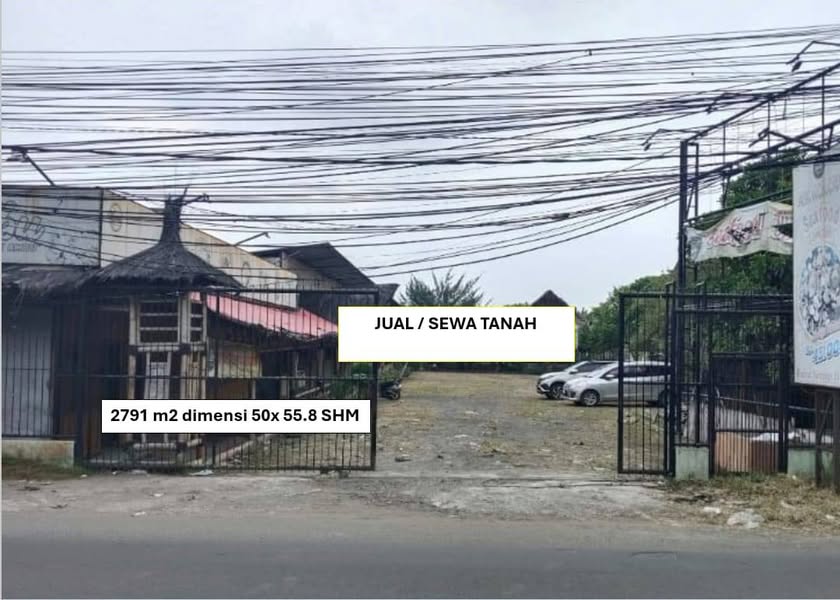 Disewakan Kavling Bekas Restoran Murah Strategis di