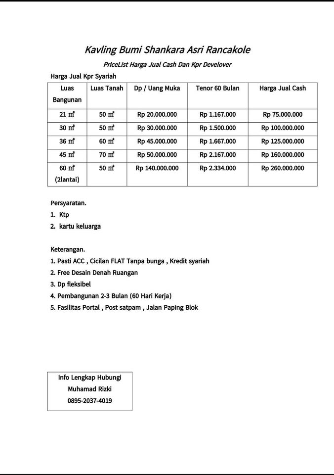 Foto 3 Dijual Kavling di KABUPATEN BANDUNG - Kavling Bumi Shankara Asri Rancakole